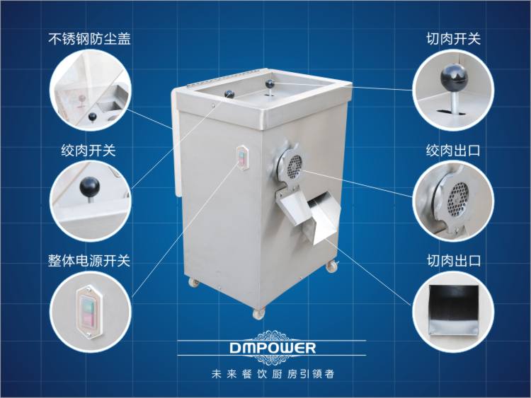 绞切肉机整体分解图